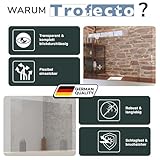 A+H Spuckschutz – Typ 5 – Spuckwand als Husten-/ Nies-/Greif-/Spritzschutz mit Durchreiche in vielen Größen (Höhe 600mm, Breite 500mm) - 2