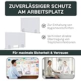 A+H Spuckschutz – Typ 5 – Spuckwand als Husten-/ Nies-/Greif-/Spritzschutz mit Durchreiche in vielen Größen (Höhe 600mm, Breite 500mm) - 3