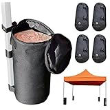 TOOLPORT Gewichtstaschen 4er Set Beschwerungssäcke für Faltzelt, Gewichte zum Befüllen mit z.B. Sand (je 25 kg), wasserfestes Oxford-Material, 52x31 cm (ohne Füllung)