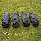 TOOLPORT Gewichtstaschen 4er Set Beschwerungssäcke für Faltzelt, Gewichte zum Befüllen mit z.B. Sand (je 25 kg), wasserfestes Oxford-Material, 52×31 cm (ohne Füllung) - 5