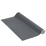Klebefolie Uni Matt Anthrazit Dekofolie Möbelfolie Tapeten selbstklebende Folie, PVC, ohne Phthalate, grau, 45cm x 2m, 160µm (Stärke: 0,16mm), Venilia 53289
