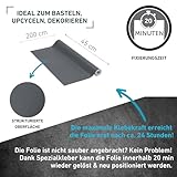 Klebefolie Uni Matt Anthrazit Dekofolie Möbelfolie Tapeten selbstklebende Folie, PVC, ohne Phthalate, grau, 45cm x 2m, 160µm (Stärke: 0,16mm), Venilia 53289 - 2