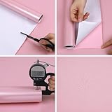 Hode Selbstklebende Folie Dekorfolie für Möbel Küche Möbelfolie Wasserdicht Vinyl Klebefolie Hochglanz Mit Glitzer Pink 40cmX300cm - 2