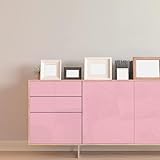 Hode Selbstklebende Folie Dekorfolie für Möbel Küche Möbelfolie Wasserdicht Vinyl Klebefolie Hochglanz Mit Glitzer Pink 40cmX300cm - 6