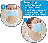 10er Set Mundmaske Einwegmaske Gesichtsmaske 3-lagig Maske für Gesicht und Nase Erwachsene 27837 - 4