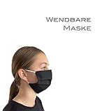 Community Masken 2er Pack Set Unisex Behelfsmaske Wendbar Mundschutz Maske Mund- und Nasenschutz Wendemaske mit Motiv Baumwolle BCI Waschbar - 2
