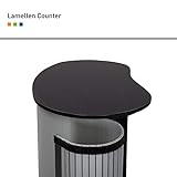 Lamellen Counter | ✓ Lamellentheke | ✓ Messetheke | ✓ Promotiontheke | ✓ Verkaufstheke von Vispronet® (Schwarz, Oval) - 2