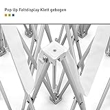 Gebogene Messewand Pop Up Klett Aluminium ✓ faltbare Messewand ✓ Faltdisplay mit Klettsystem ✓ für für Messen, Verkaufsaktionen & Präsentationen (4×3 Felder) - 4