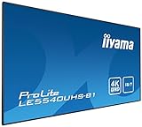 iiyama ProLite LE5540UHS-B1 138.68cm (55 Zoll) Digital Signage Display AMVA3 LED Panel 4K UHD Ultra Slim (VGA, DVI, HDMI x2, USB, RS232, RJ45 LAN, IR) schwarz