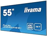 iiyama ProLite LE5540UHS-B1 138.68cm (55 Zoll) Digital Signage Display AMVA3 LED Panel 4K UHD Ultra Slim (VGA, DVI, HDMI x2, USB, RS232, RJ45 LAN, IR) schwarz - 2
