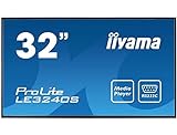 iiyama ProLite LE3240S-B1 80cm (31,5") Info-Display IPS Panel Full-HD USB Mediaplayer (VGA, DVI, HDMI, 8ms, 12Std/7) Schwarz