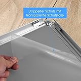 DREAMADE Präsentationsständer Metall, Plakatständer Infoständer, Präsentationsständer drehbar, Werbeständer höheverstellbar, Silber (A3) - 7